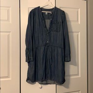 Gap drawstring denim dress